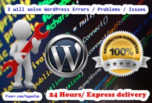 Fix Any Type Of Wordpress Problem, Issues Or Bugs
